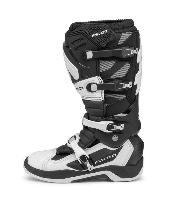 Forma Pilot Touring Motorradstiefel Schwarz/Weiß