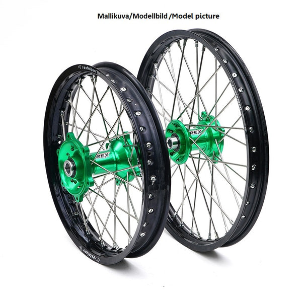 Rex Naaf 19x1,85 Kawasaki KX125/KXF250 2003-2025 Velg zwart, Groen