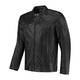 Rusty Stitches Cooper Leather Motorcycle Jacket AA Retro Black With Protection