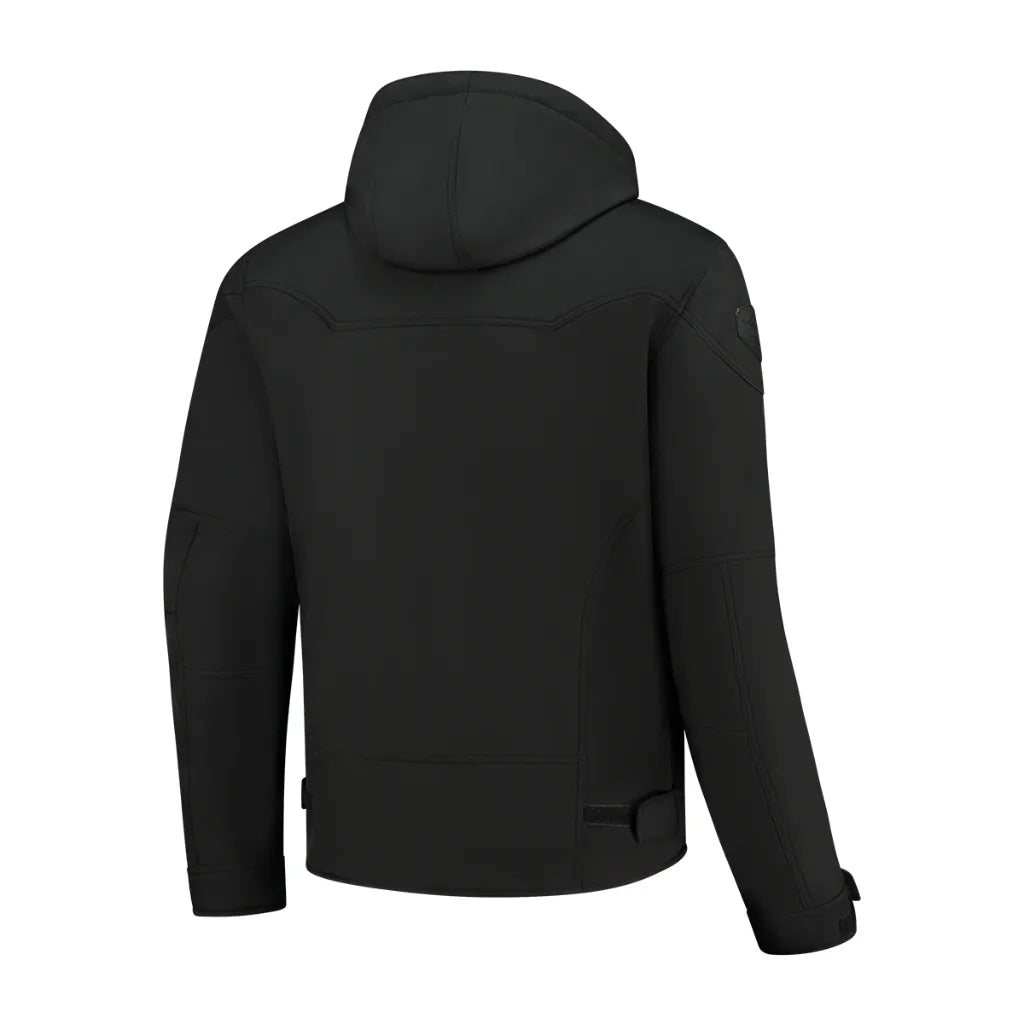 Rusty Stitches William Motorcycle Jacket Black Oil Reflection Reflective Softshell With Protection