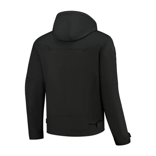 Rusty Stitches William Motorjas Zwart Oil Reflection Reflecterend Softshell Met Protectie