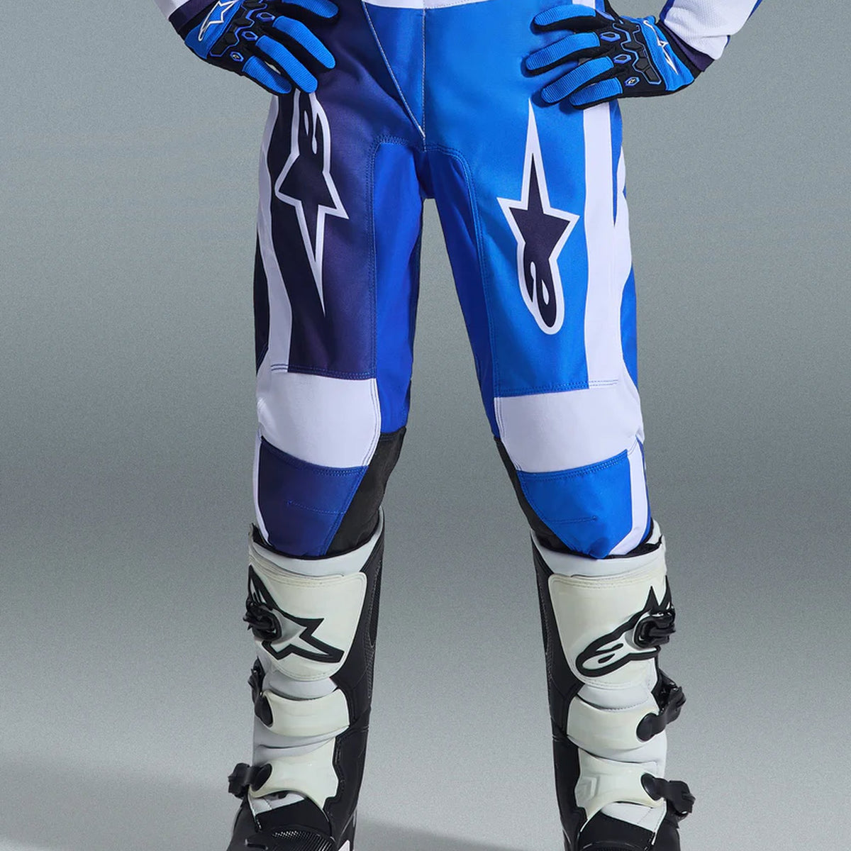 Alpinestars Youth Fluid Portl UCLA Blau/Weiß Crosshose