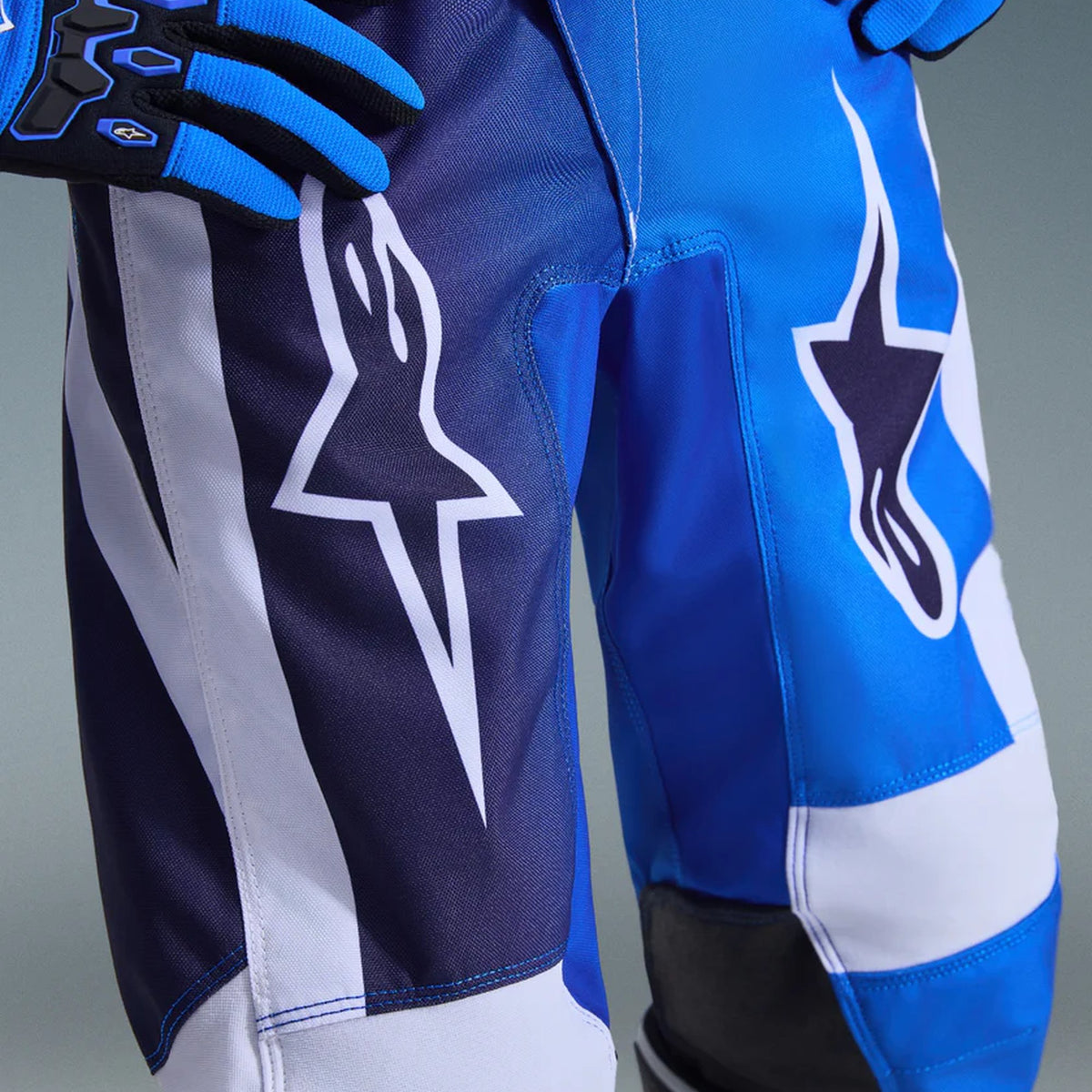 Alpinestars Youth Fluid Portl UCLA Blau/Weiß Crosshose