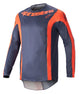 Alpinestars Techstar Arch Donkerblauw/Fel Oranje Crossshirt