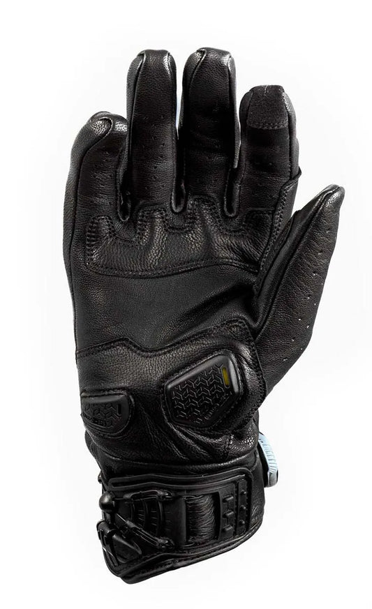 Knox Orsa Leder MK3 Sommer-Motorradhandschuhe mit Boa-Verschluss, Schwarz