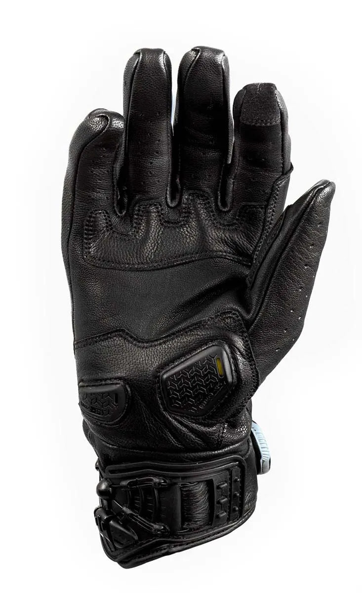 Knox Orsa Leder MK3 Sommer-Motorradhandschuhe mit Boa-Verschluss, Schwarz