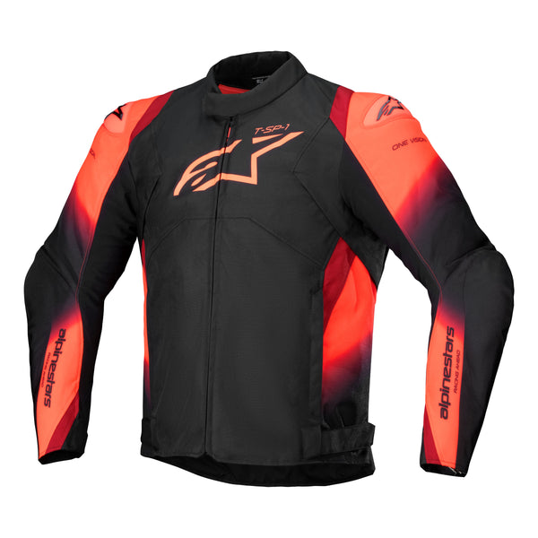Alpinestars T-SP 1 v2 Waterproof Zwart/Fluorood Motorjas
