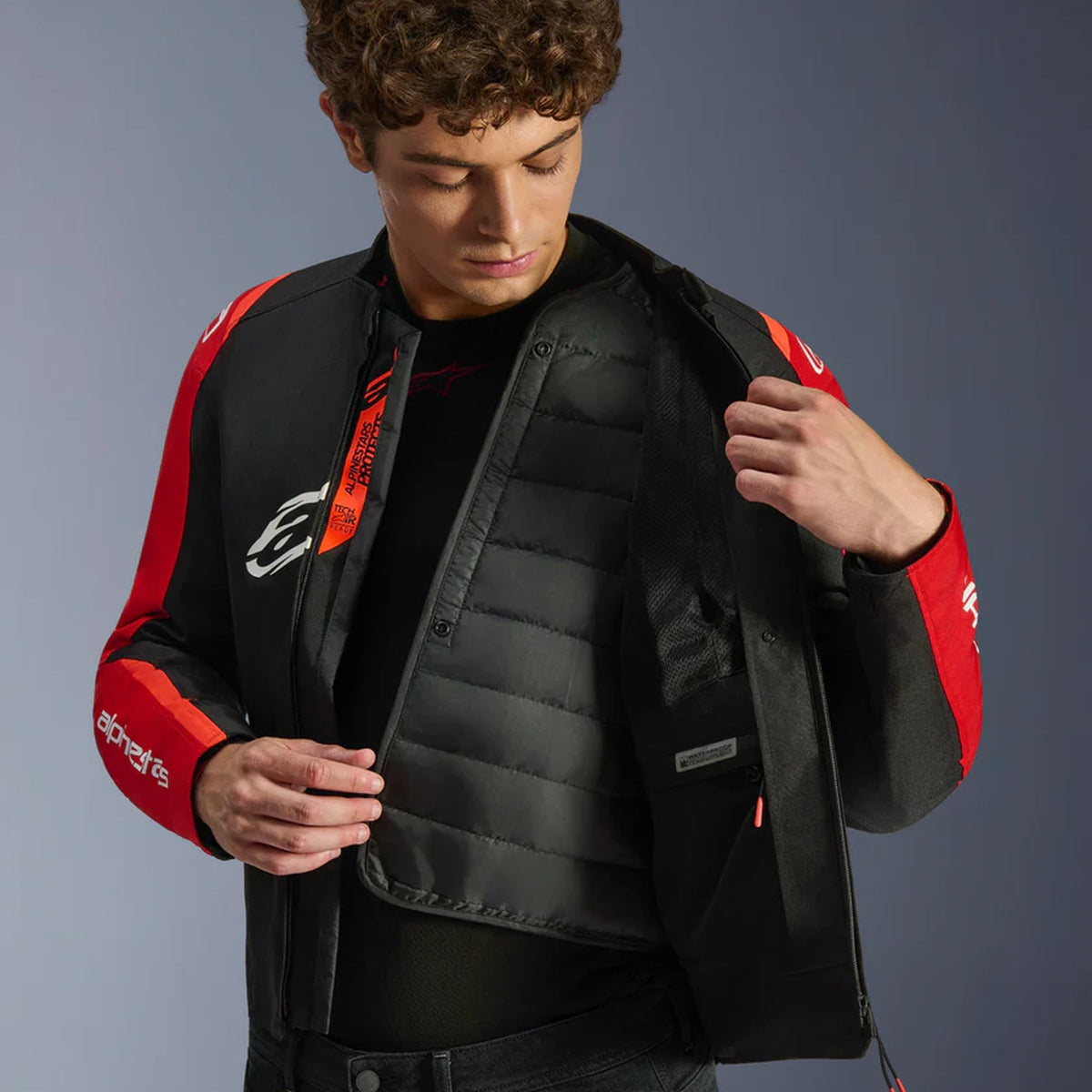 Alpinestars T-SPS v2 Waterproof Schwarz/Fluorot Motorradjacke