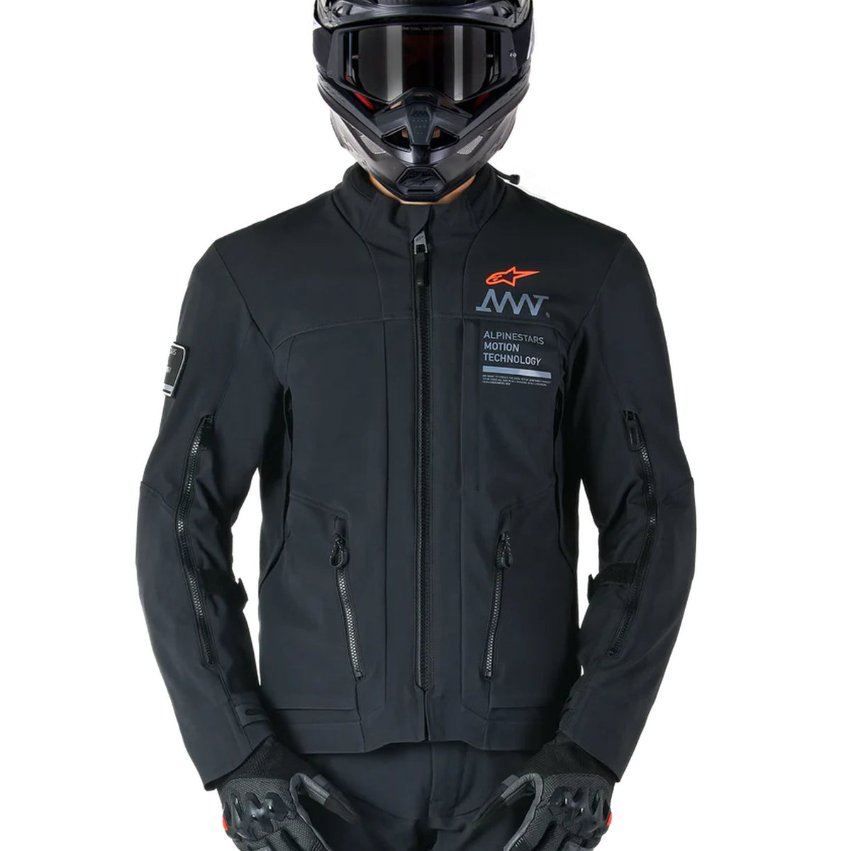 Alpinestars AMT-8 Stretch Drystar XF Black Motorcycle Jacket
