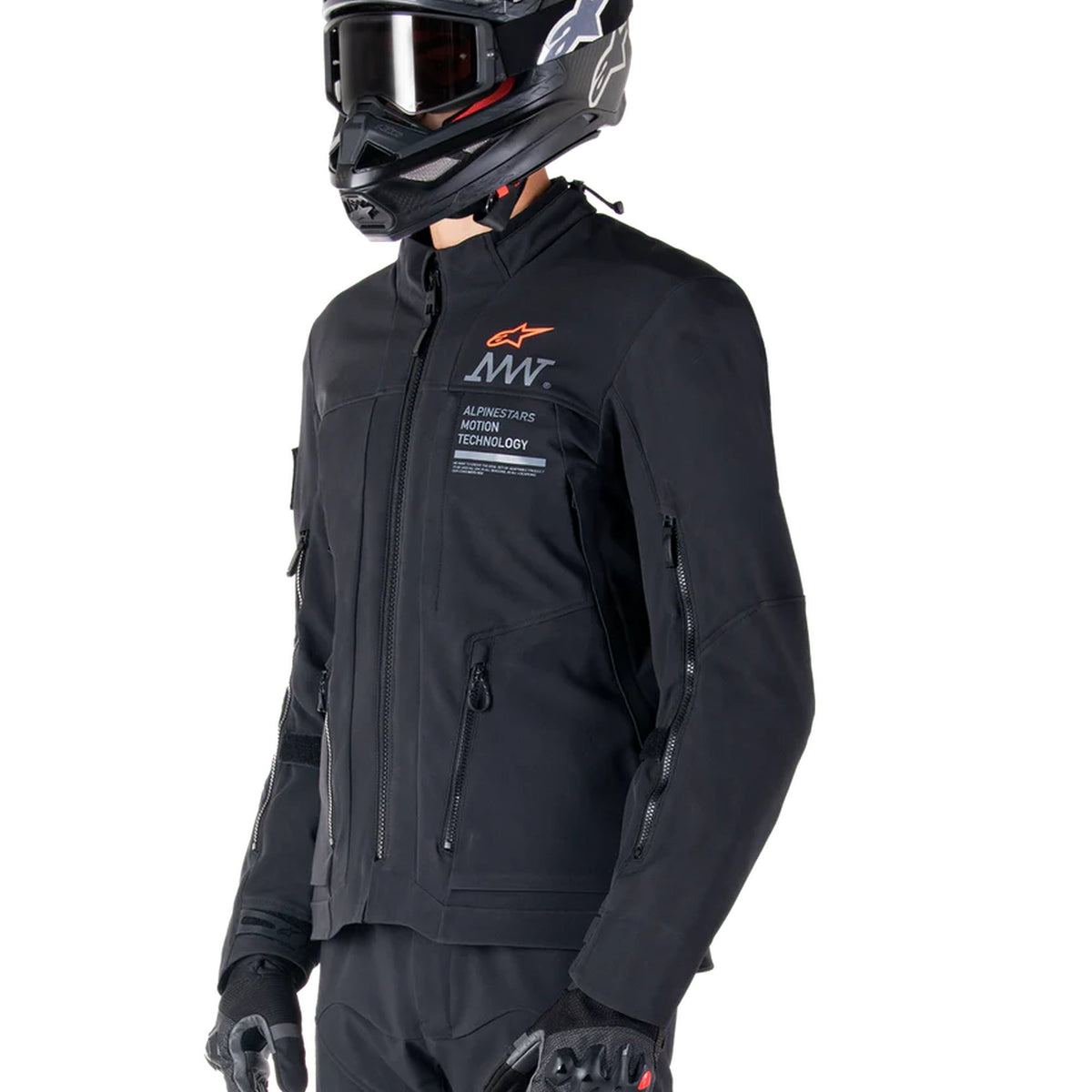 Alpinestars AMT-8 Stretch Drystar XF Black Motorcycle Jacket