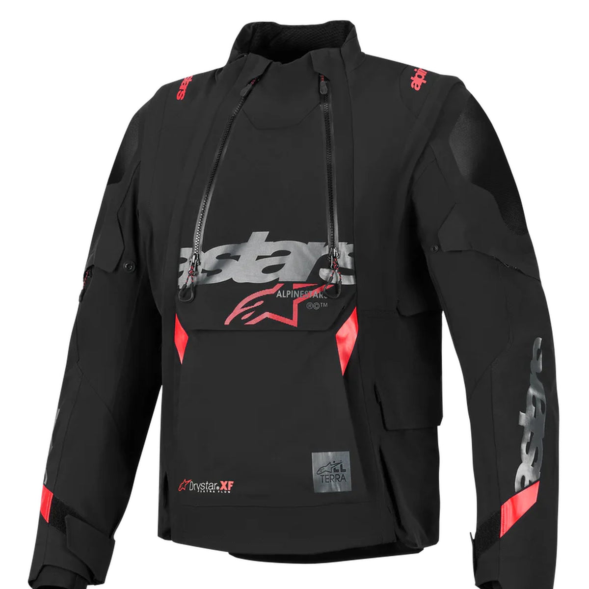Alpinestars Harok Pro Drystar XF Laminated Schwarz/Rot Motorradjacke