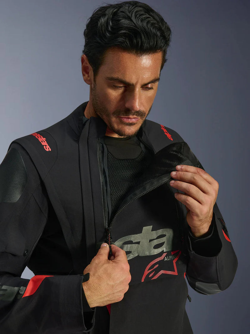 Alpinestars Harok Pro Drystar XF Laminated Schwarz/Rot Motorradjacke