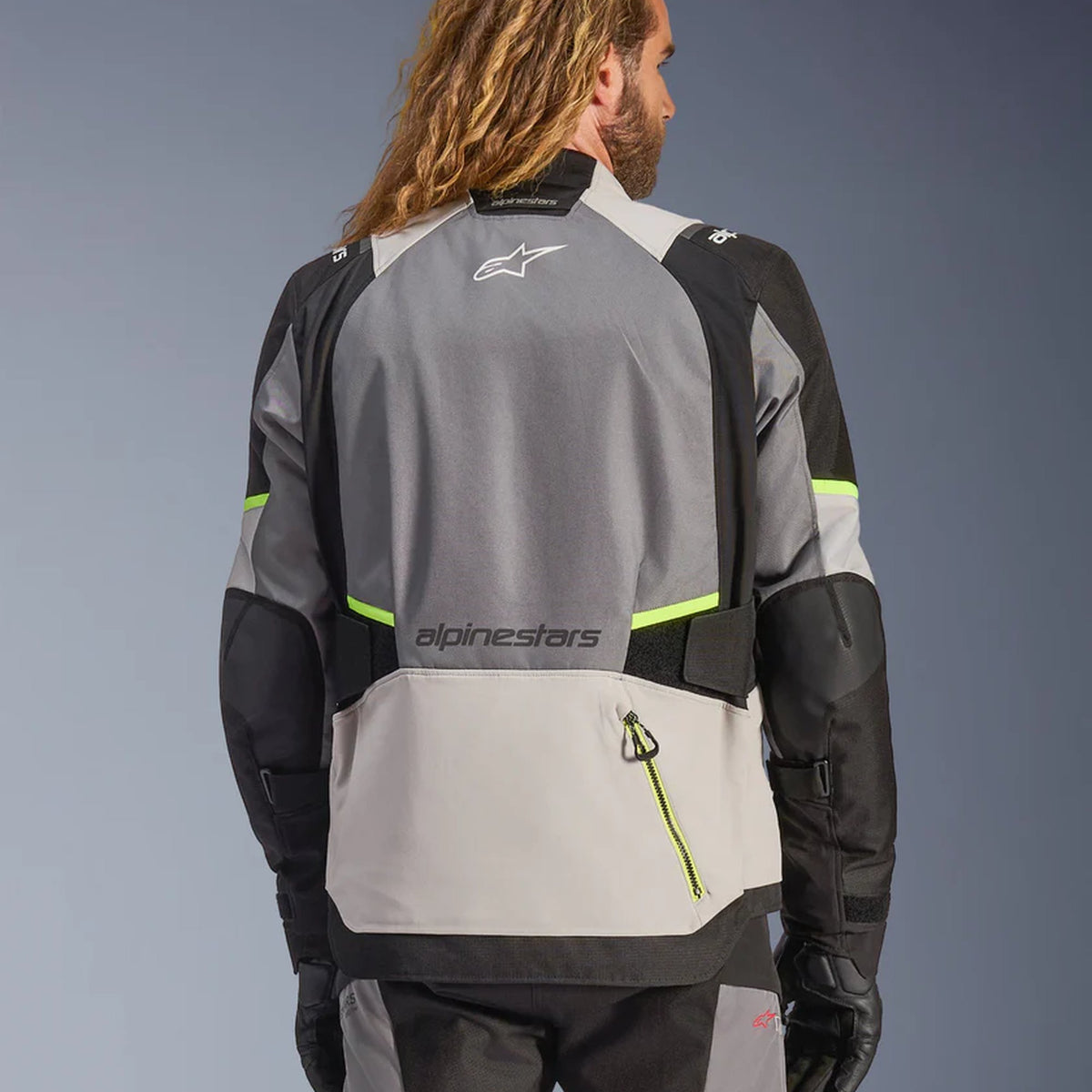 Alpinestars Andes v4 Drystar Ice Grey/Fluo Yellow Motorcycle Jacket