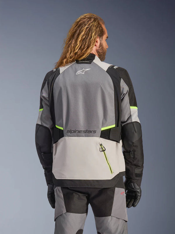 Alpinestars Andes v4 Drystar Ice Grijs/Fluogeel Motorjas