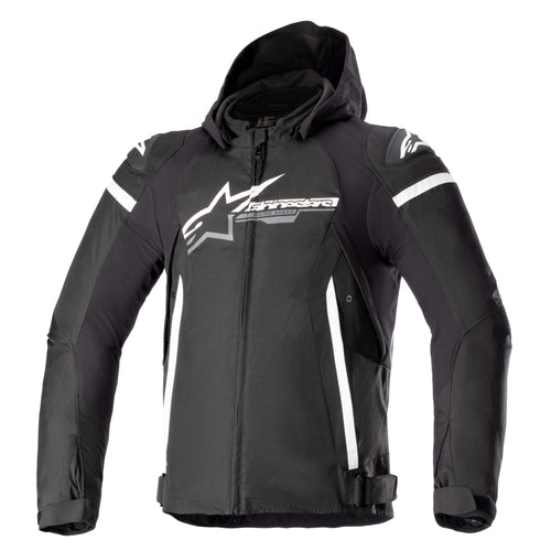 Alpinestars Zaca Waterproof Zwart/Wit Motorjas