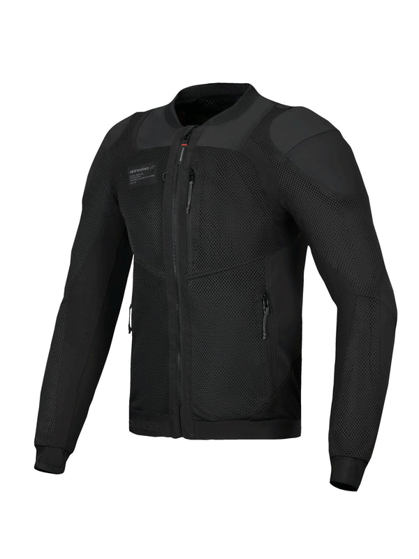 Alpinestars Troop-Air Pro Schwarz/Schwarz Motorradjacke