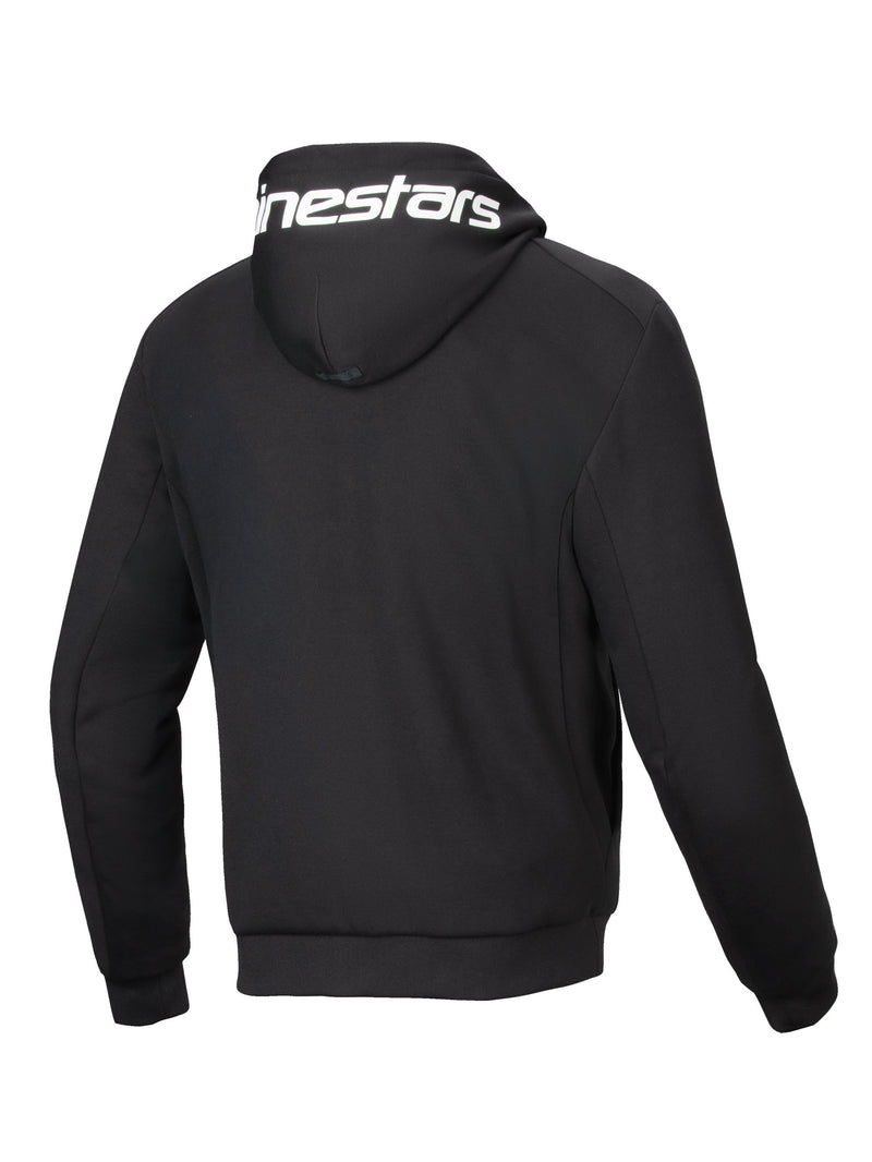 Alpinestars Hoodie Chrome v2 Schwarz/Weiß Motorradjacke