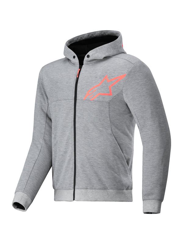 Alpinestars Hoodie Chrome v2 Grau/Blau Motorradjacke