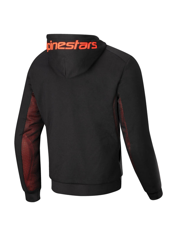 Alpinestars Hoodie Chrome Air Schwarz/Fluorot Motorradjacke