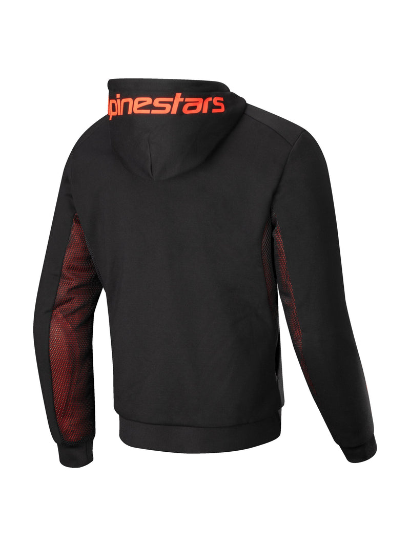Alpinestars Hoodie Chrome Air Schwarz/Fluorot Motorradjacke