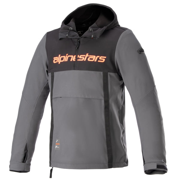 Alpinestars Hoodie Sherpa Schwarz/Grau/Rot Motorradjacke