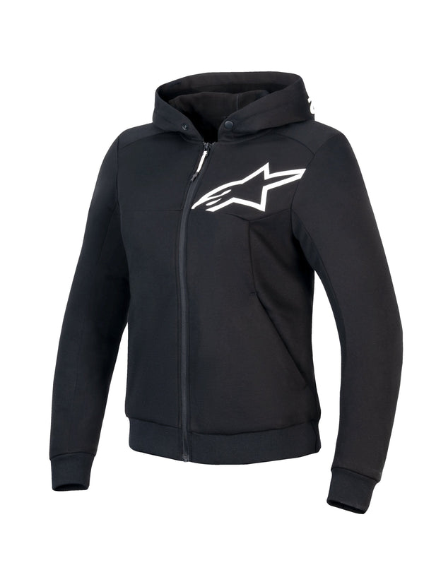 Alpinestars Hoodie Chrome v2 Zwart/Wit Motorjas