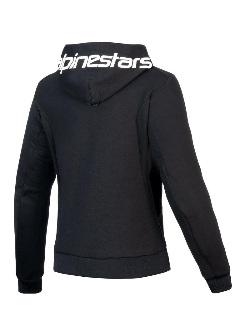 Alpinestars Hoodie Chrome v2 Schwarz/Weiß Motorradjacke
