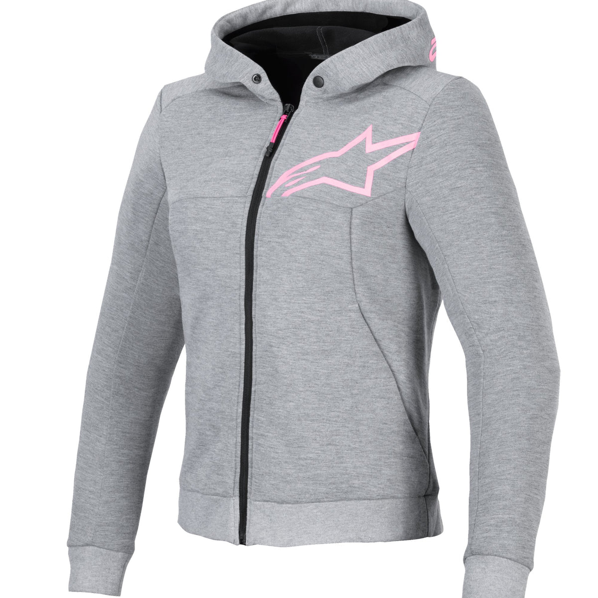 Alpinestars Hoodie Chrome v2 Grau/Pink Motorradjacke