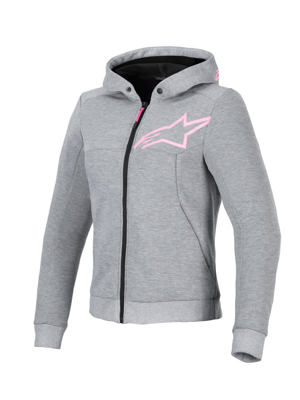 Alpinestars Hoodie Chrome v2 Grijs/Roze Motorjas