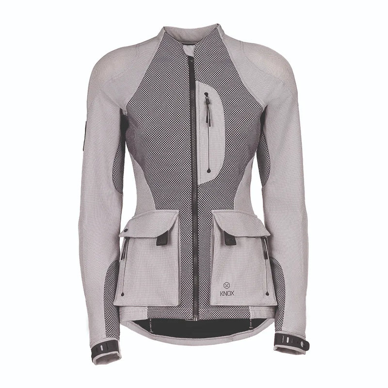 Knox Tor Damen Hellgrau – AA Armoured Motorradhemd