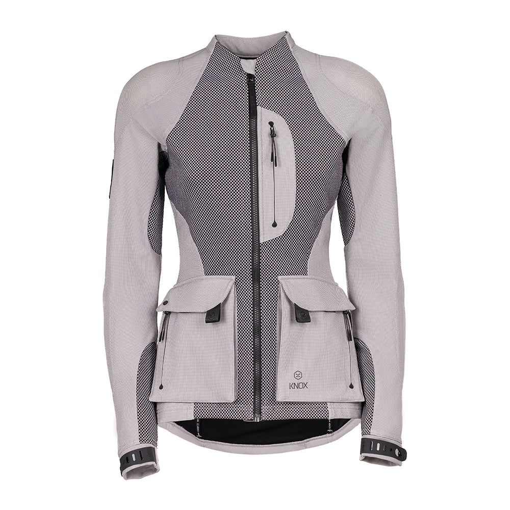 Knox Tor Damen Hellgrau – AA Armoured Motorradhemd