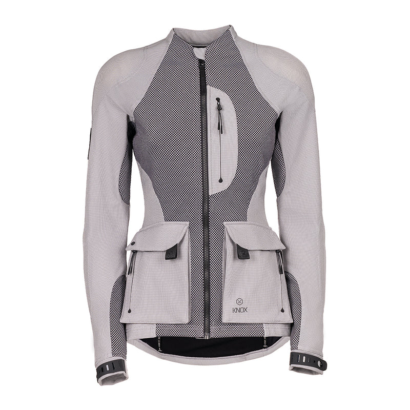 Knox Tor Damen Hellgrau – AA Armoured Motorradhemd