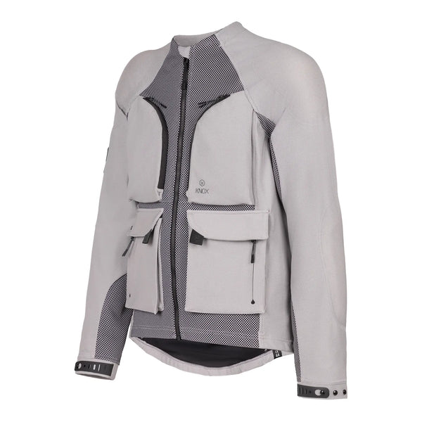 Knox Tor Men's Armoured Motorcycle Jacket Light Grey class AA