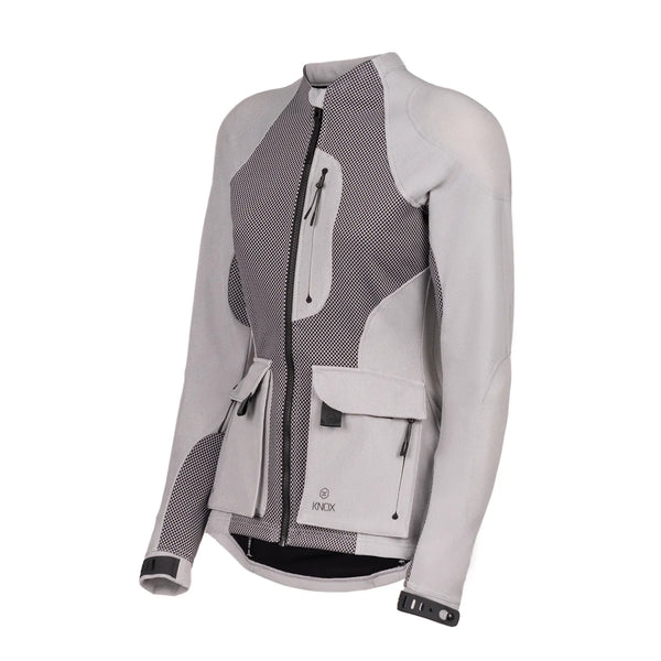 Knox Tor Dames Armoured Motorcycle Jacket Light Grey class AA