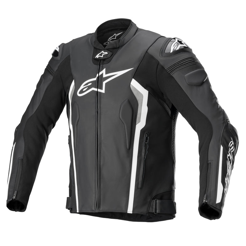 Alpinestars Missile v2 Schwarz/Weiß Leder-Motorradjacke