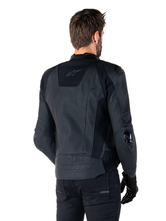Alpinestars Missile v3 Zwart/Zwart Leren Motorjas