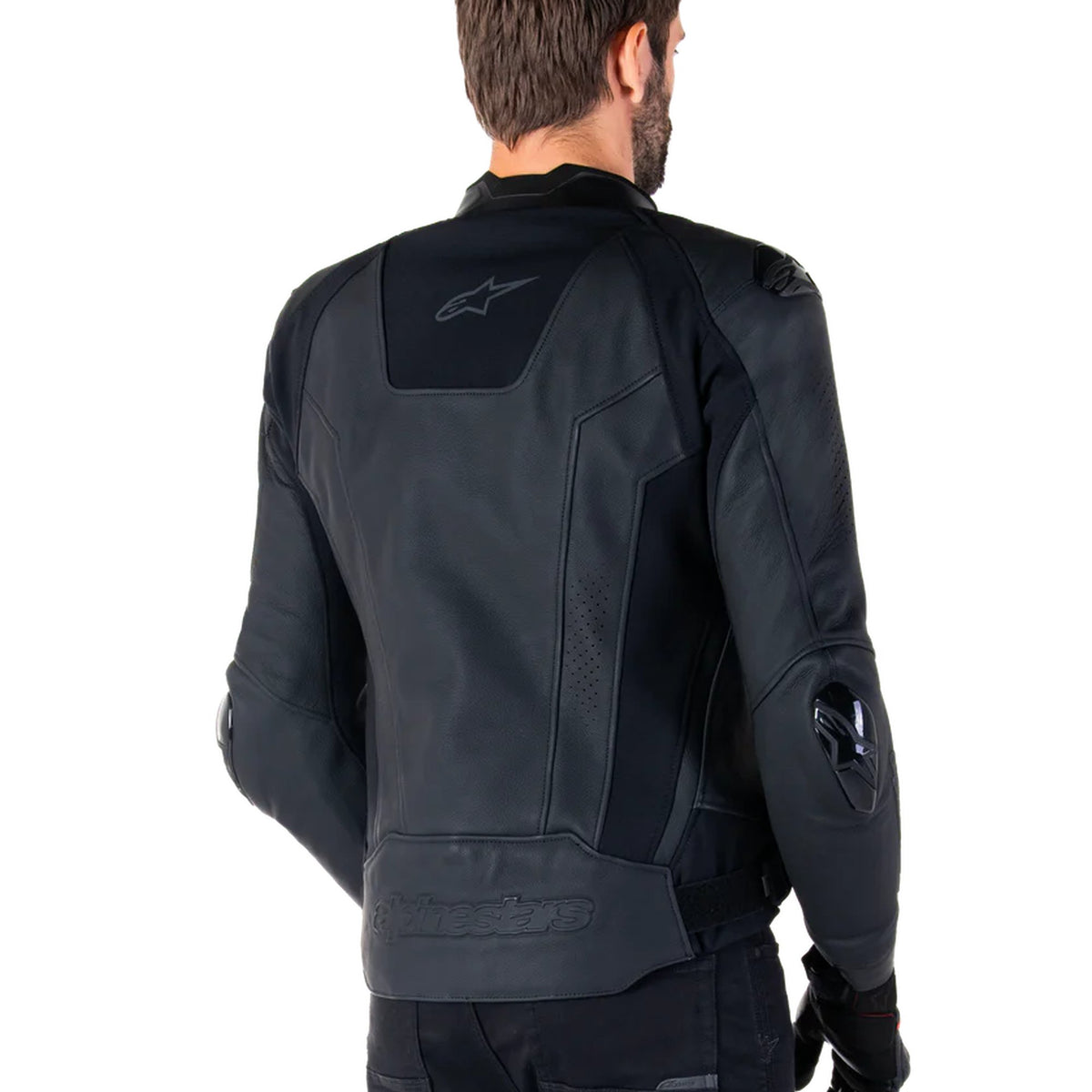 Alpinestars Missile v3 Schwarz/Schwarz Leder Motorradjacke