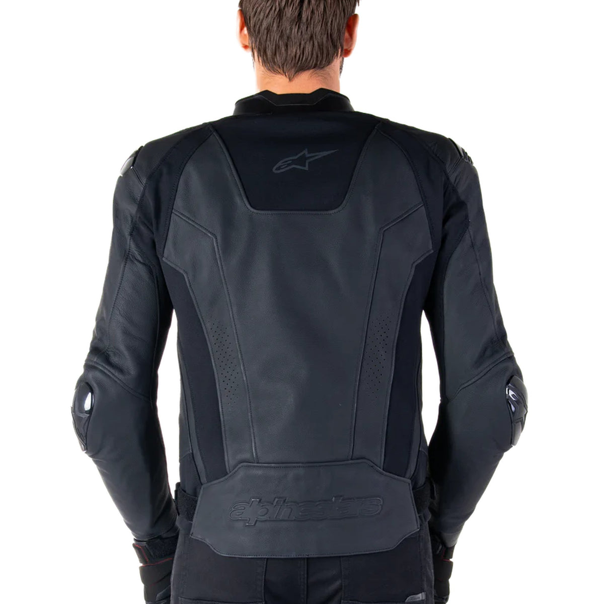 Alpinestars Missile v3 Schwarz/Schwarz Leder Motorradjacke
