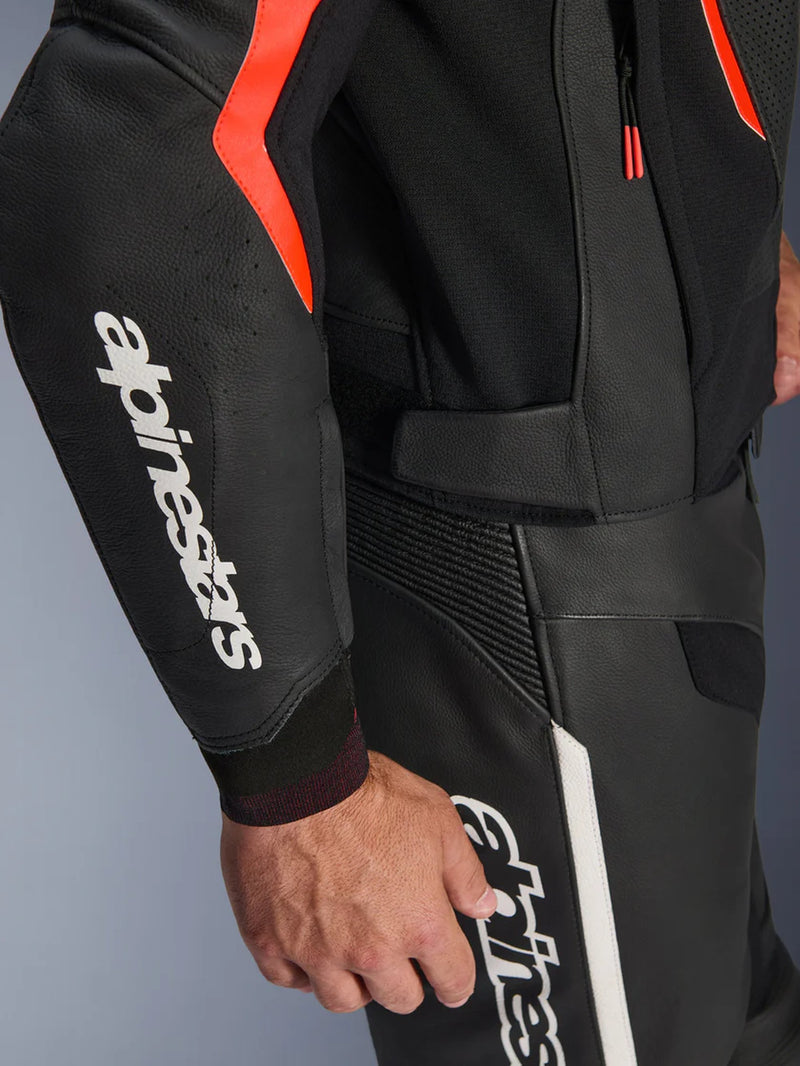 Alpinestars GP Force v2 Zwart/Fluorood Leren Motorjas