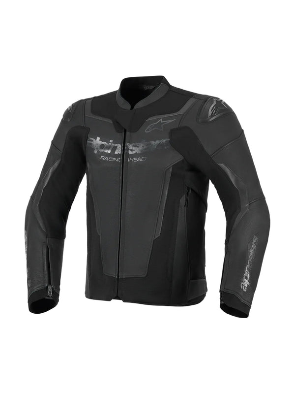 Alpinestars GP Force v2 Zwart/Zwart Leren Motorjas