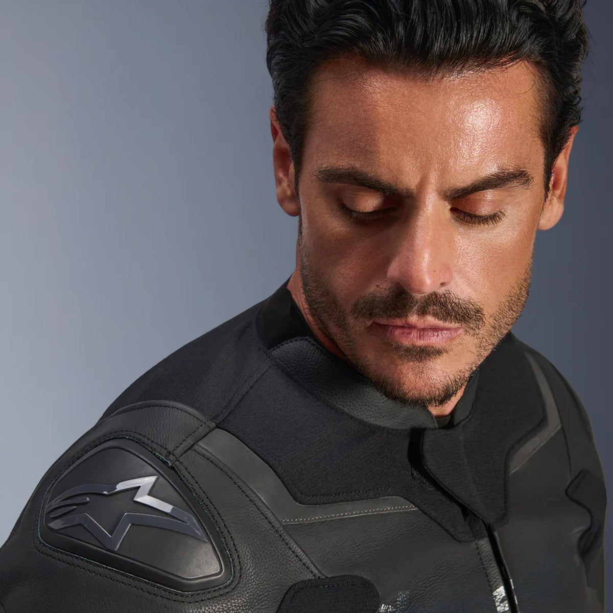 Alpinestars GP Force v2 Zwart/Zwart Leren Motorjas
