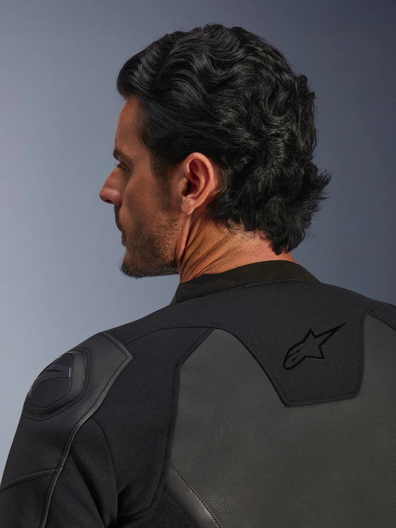 Alpinestars GP Force v2 Zwart/Zwart Leren Motorjas