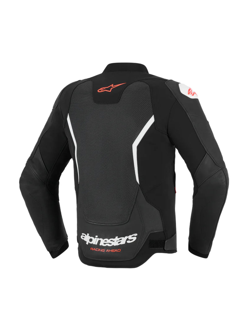 Alpinestars GP Force v2 Airflow Schwarz/Weiß Leder Motorradjacke