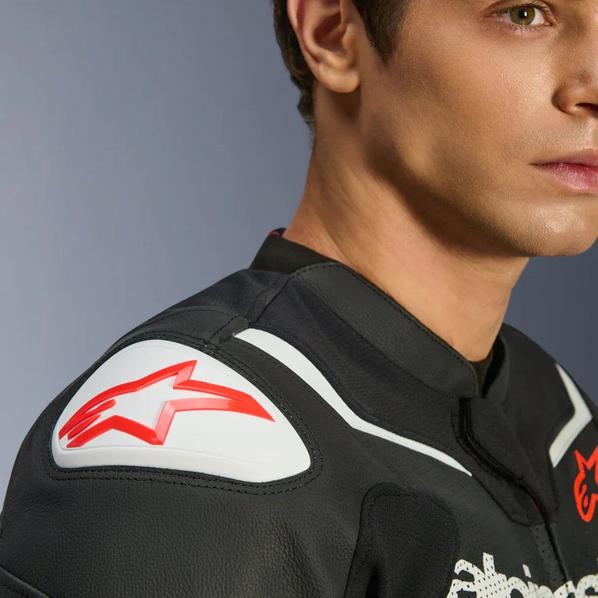 Alpinestars GP Force v2 Airflow Schwarz/Weiß Leder Motorradjacke