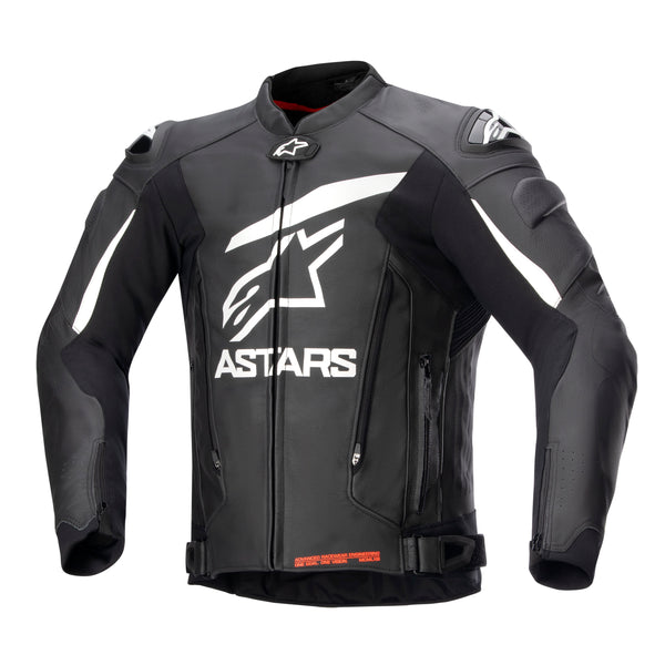 Alpinestars GP Plus R v4 Schwarz/Weiß Leder Motorradjacke