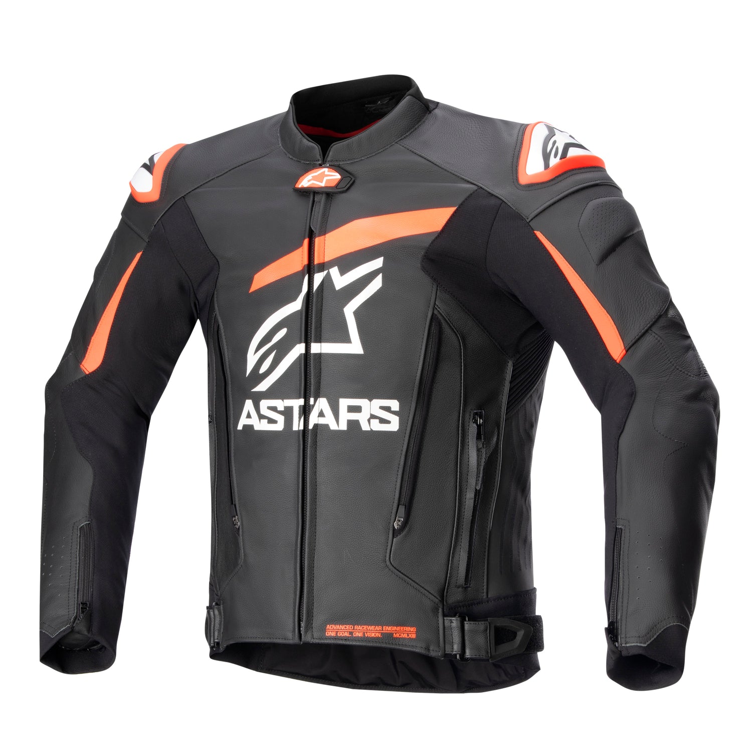 Alpinestars GP Plus R v4 Zwart/Fluorood Leren Motorjas