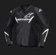 Alpinestars Faster v3 Schwarz/Weiß Motorrad-Lederjacke