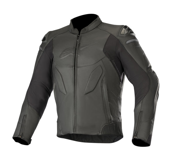 Alpinestars Caliber Schwarze Motorrad-Lederjacke