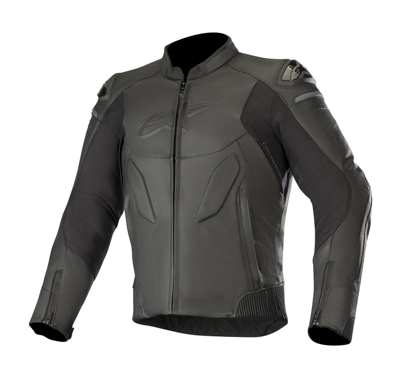 Alpinestars Caliber Schwarze Motorrad-Lederjacke