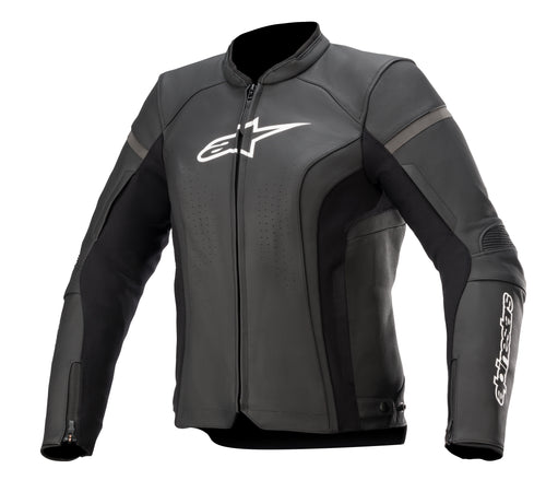 Alpinestars Kira v2 Motorradjacke aus schwarzem Leder